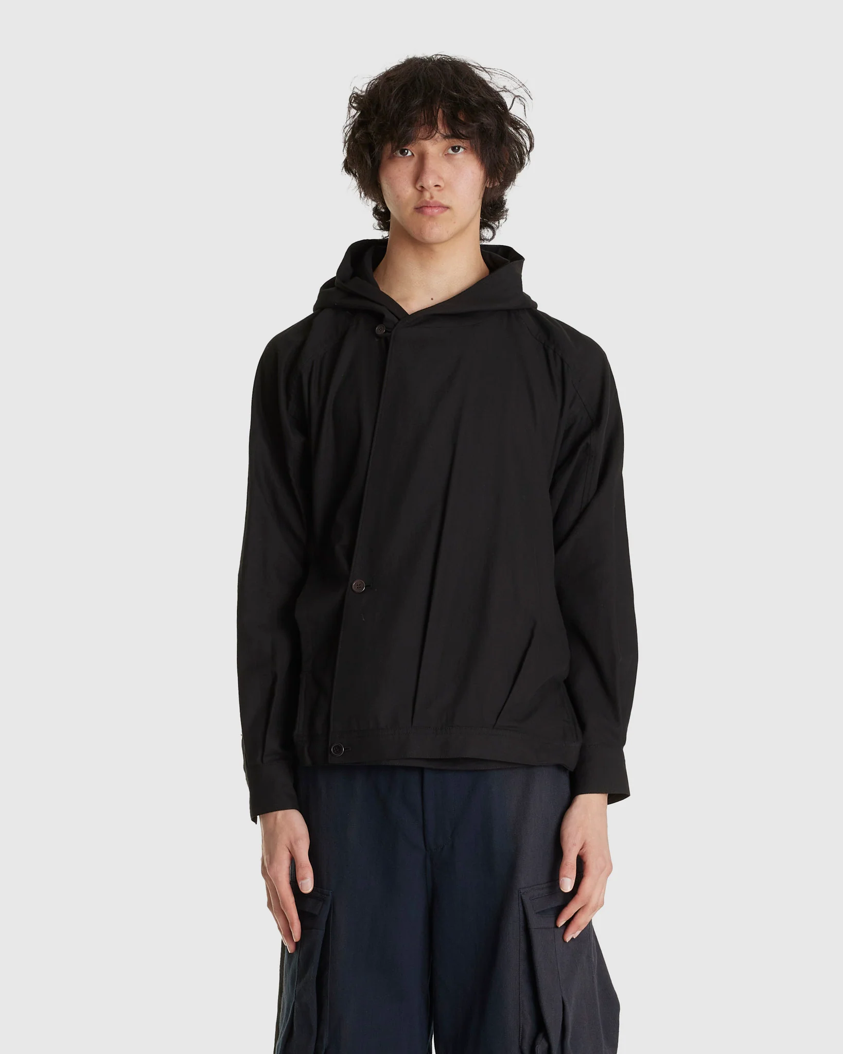 Draped Wrap Hood Jacket