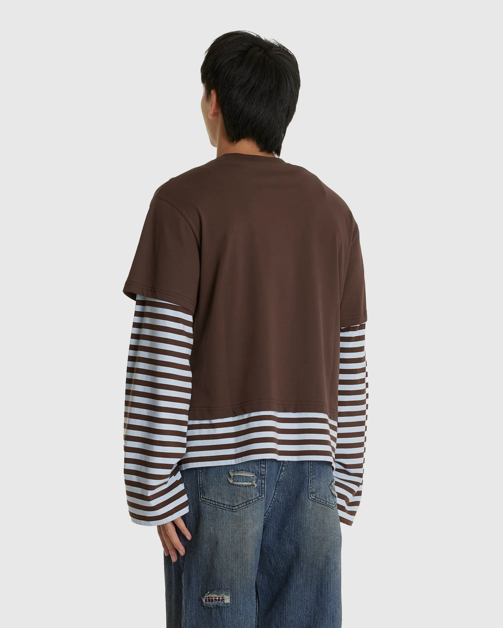 Long Sleeve 2- In - 1 Tee Knit Patch - Image 3