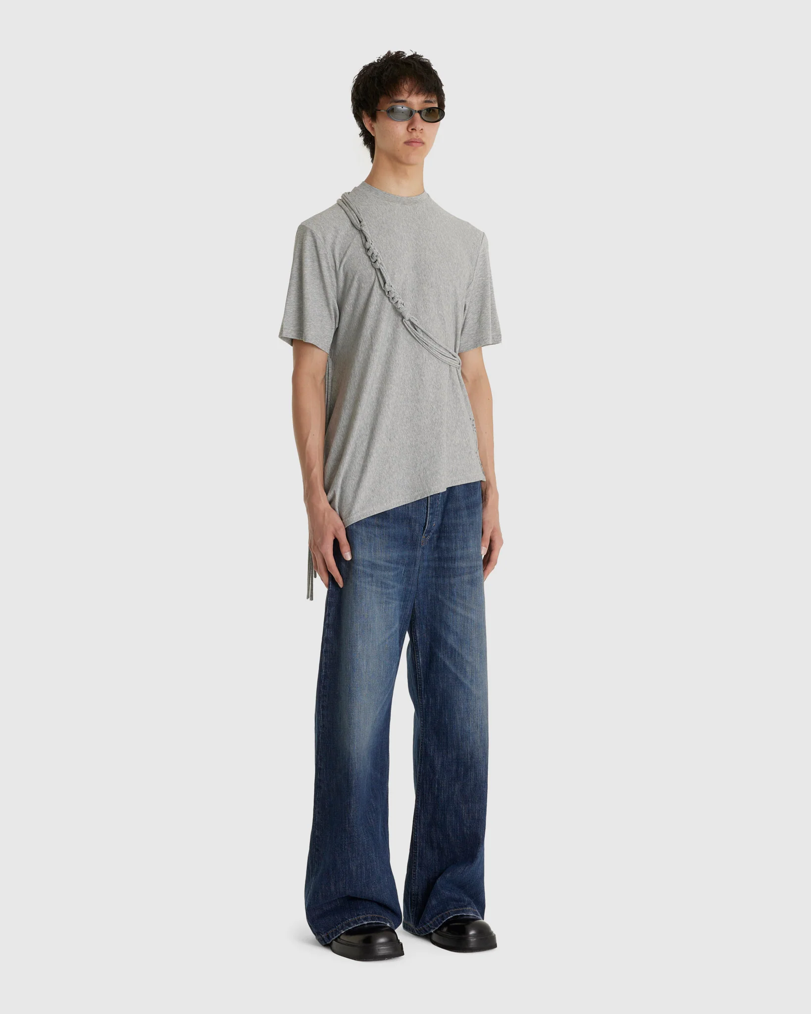 Macrame Backstrap Top Melange Grey - Image 2