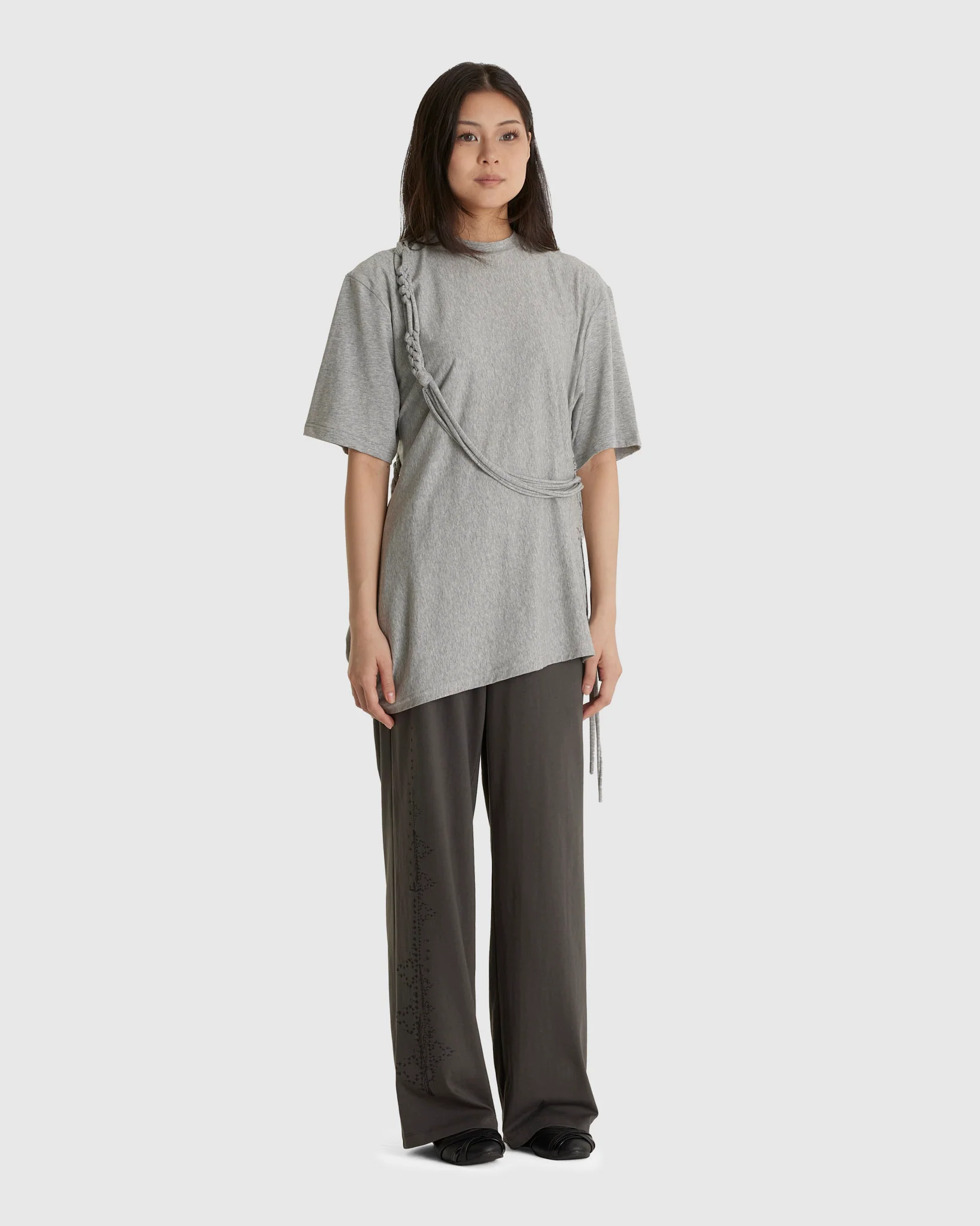 Macrame Backstrap Top Melange Grey (W) - Image 2